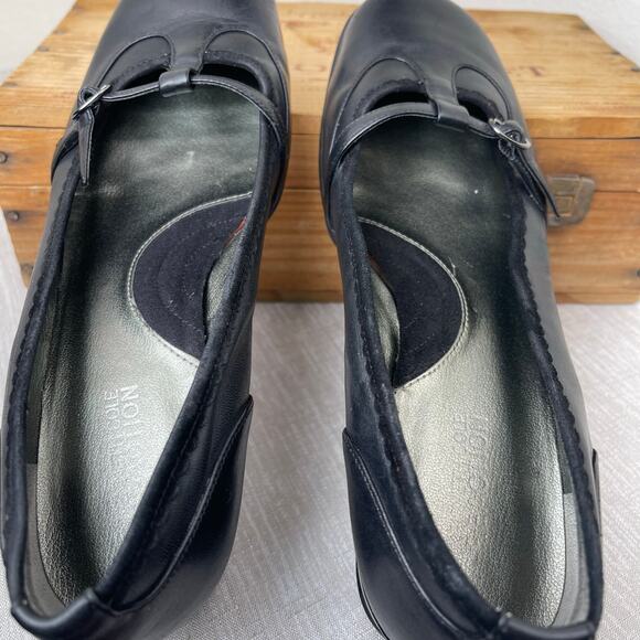 Y2K Kenneth Cole Reaction Mary Jane Flats Black Womens 8.5 LSquare Toe Vintage - Picture 11 of 12